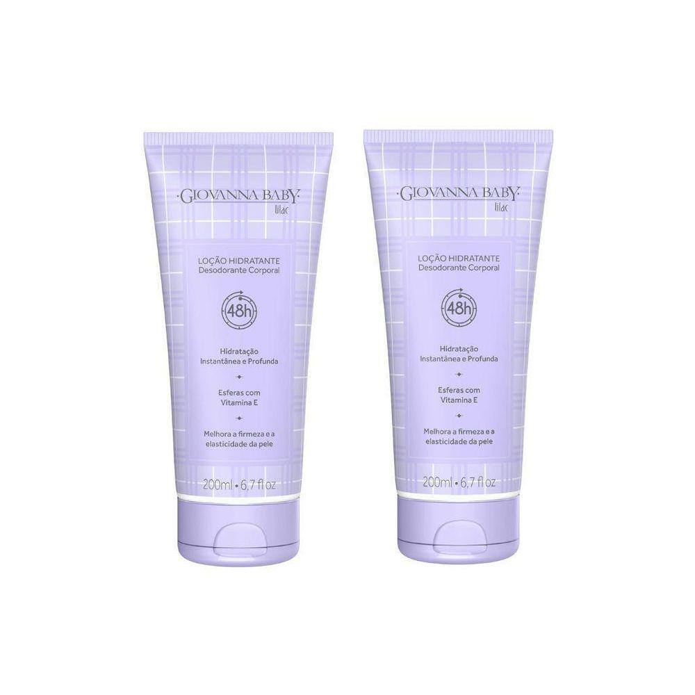Hidratante Corporal Giovanna Baby 200Ml Lilas - Kit Com 2Un