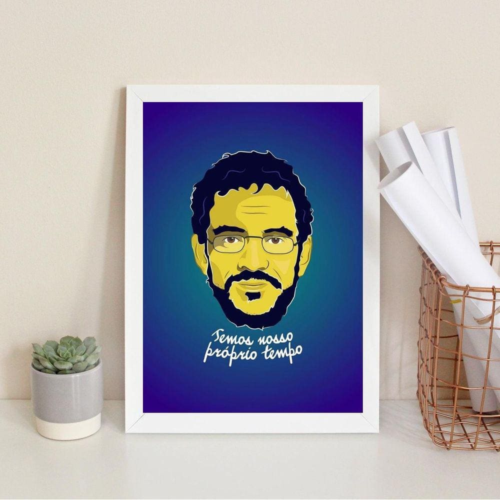 Quadro Decorativo Temos Nosso Próprio Tempo 33X24Cm - Vidro