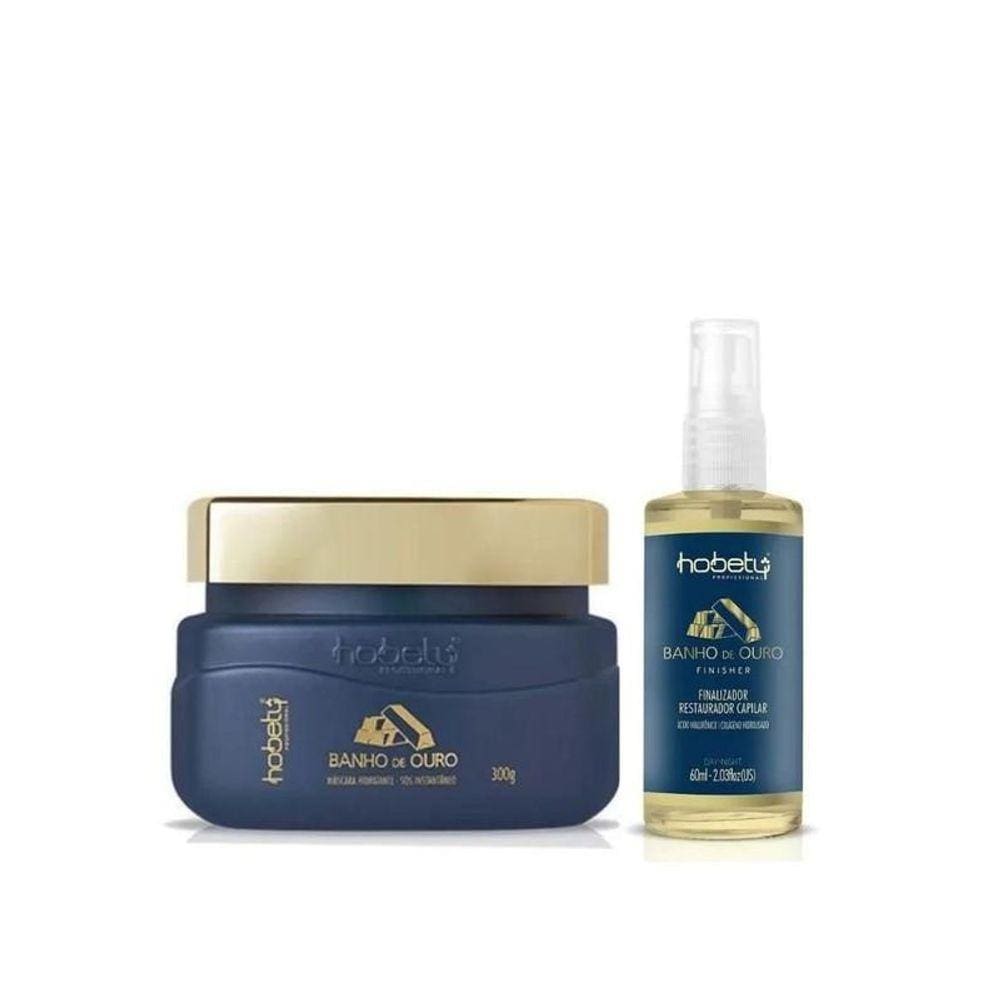 Hobety Kit Banho De Ouro Mascara E Finalizador