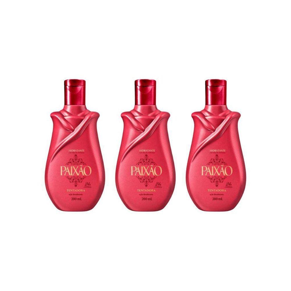 Hidratante Corporal Paixão 200Ml Tent Ameixa Rubi-Kit C/3Un