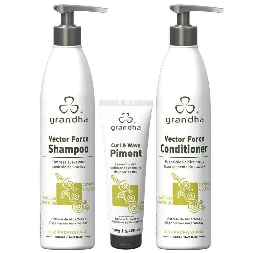 Grandha Kit Profissional Cacheados Vector Force