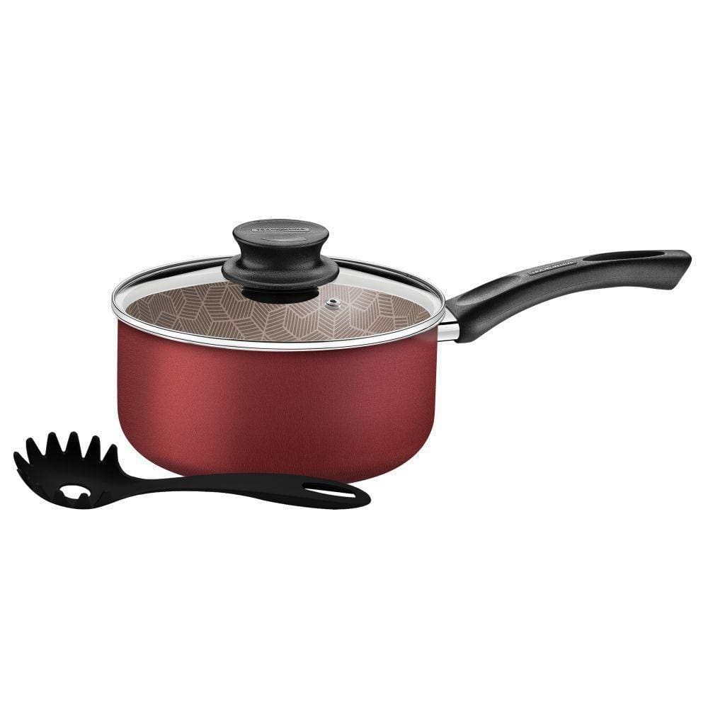 Panela Antiaderente Paris Vermelho 2,1L + Pegador Tramontina