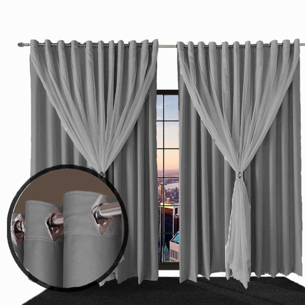 cortina blackout blecaute quarto 7,00x2,80 Ana marrom