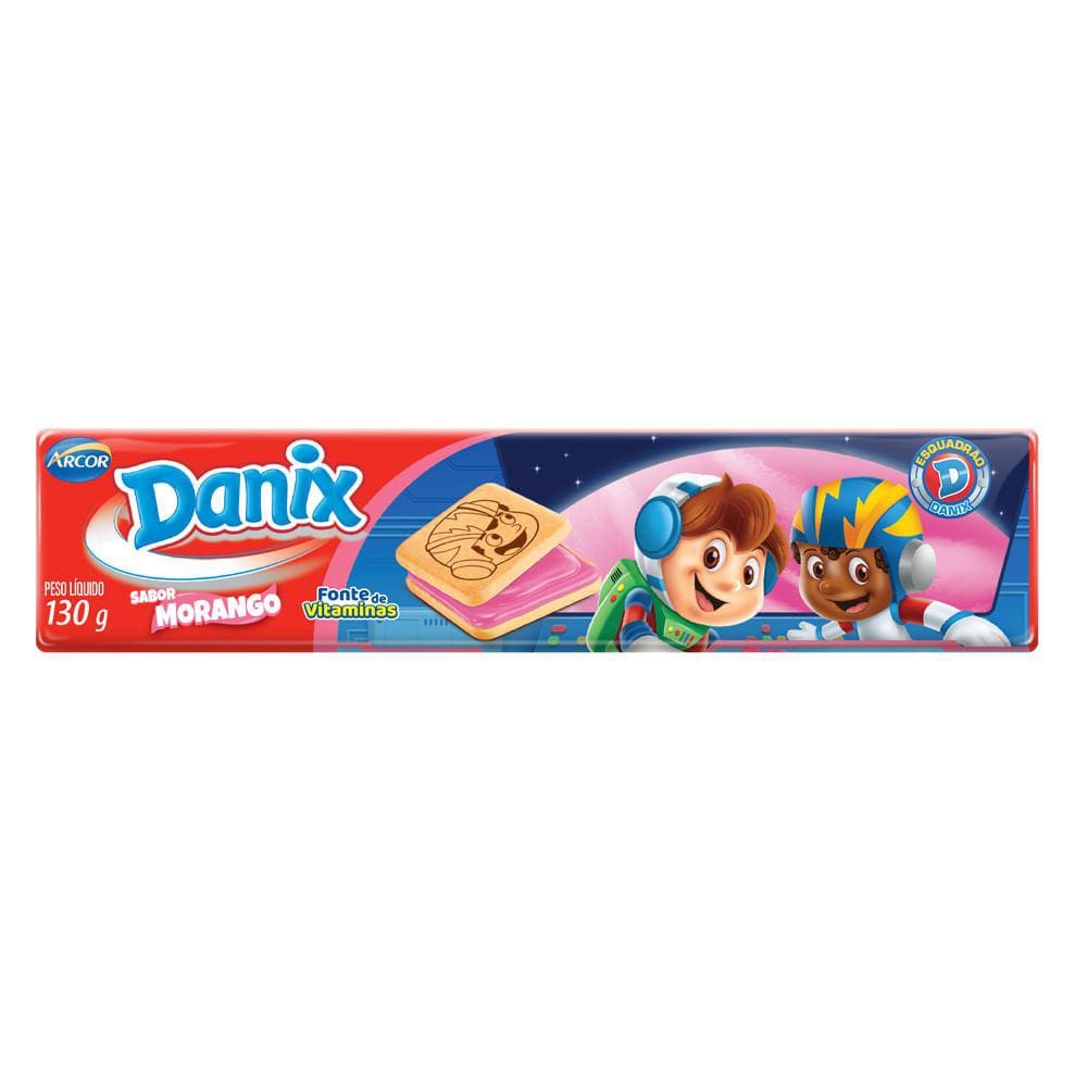 Biscoito Recheado Danix Sabor Morango