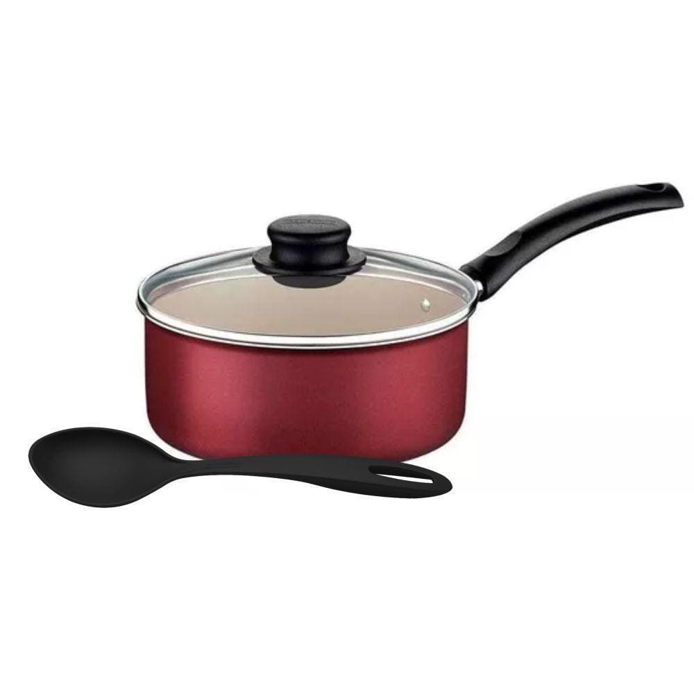 Panela Turim Vermelho Antiaderente 2L + Colher Tramontina
