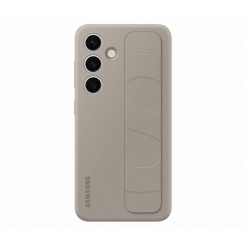 Capa Protetora Silicone com Cinta Galaxy S24 - Cinza