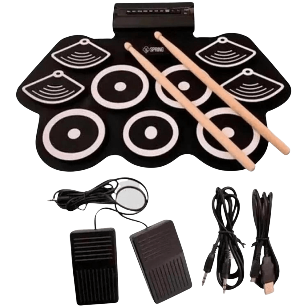 Bateria Eletrônica Spring 9 Pads Com Funcao Midi