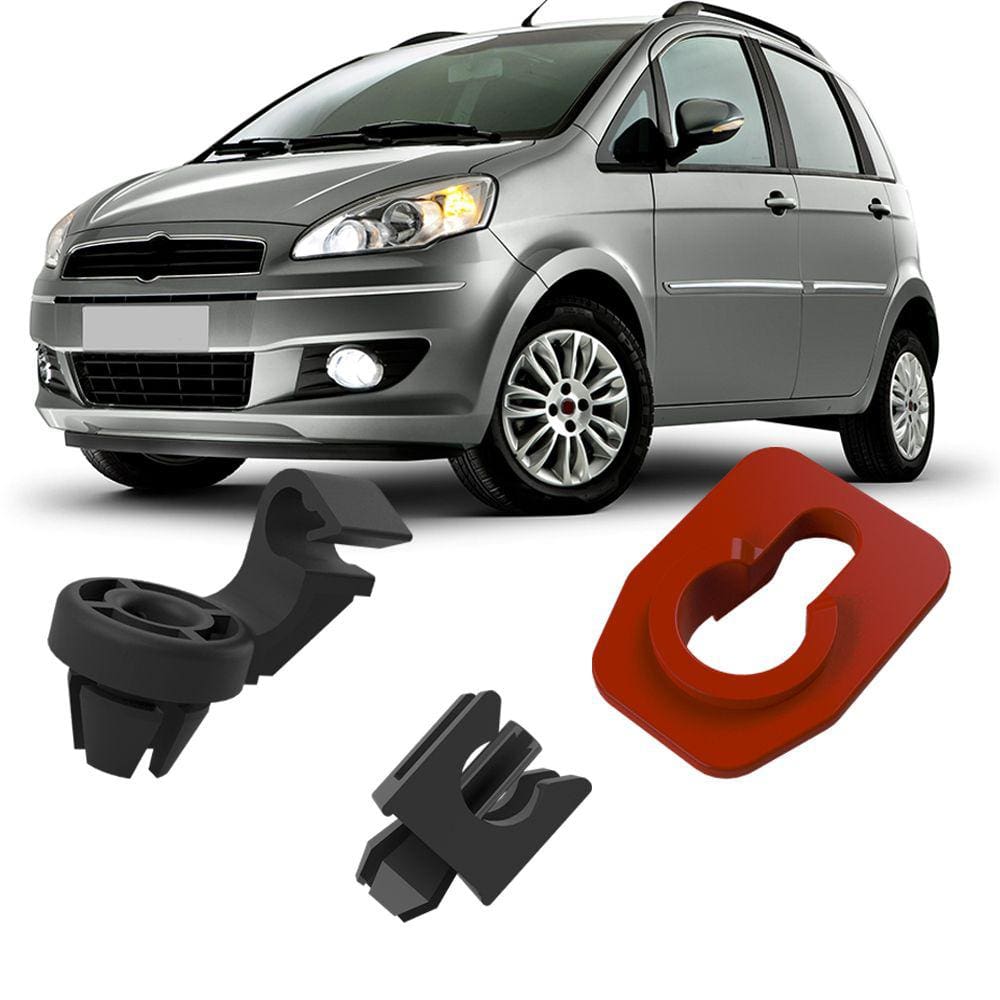 Kit Grampos Presilhas Para Haste Vareta Do Capô Idea 2006 A 2009 2010 2011 2012 2013 2014 2015 2016