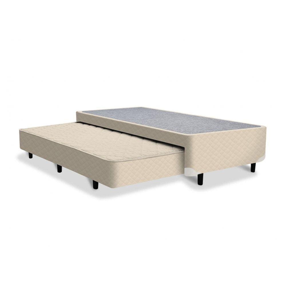 Base Box Bicama Molejo Basic Solteirão Yescasa Méscla Bege