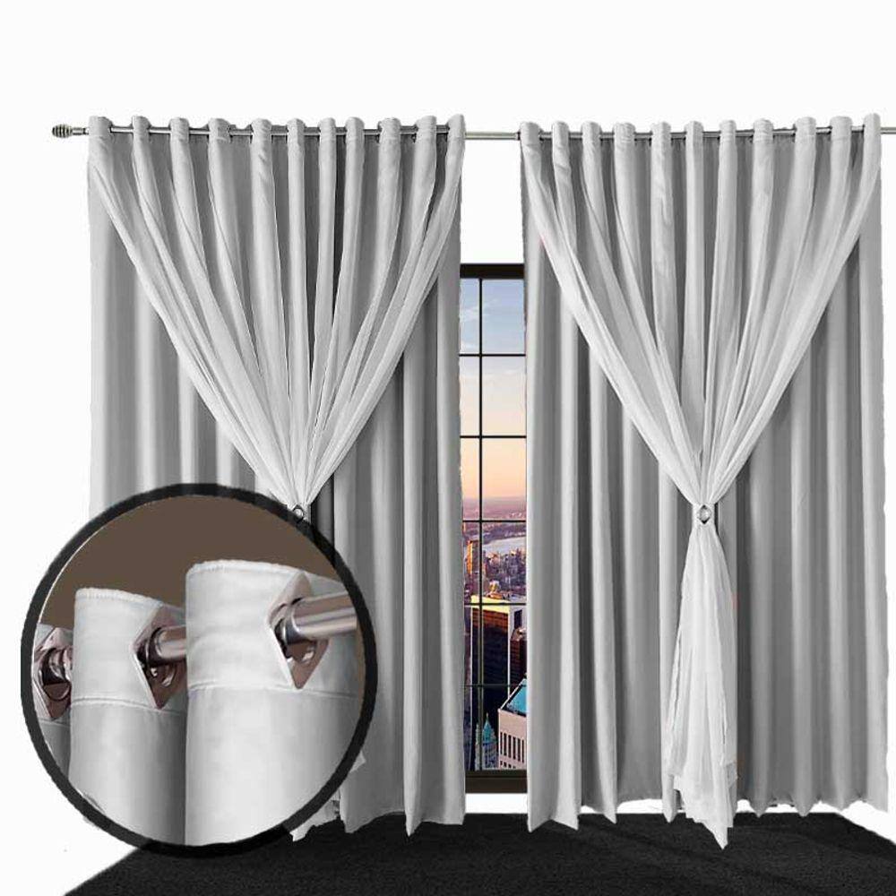 cortina blackout blecaute Ana 5,00 x 2,60 quarto branco