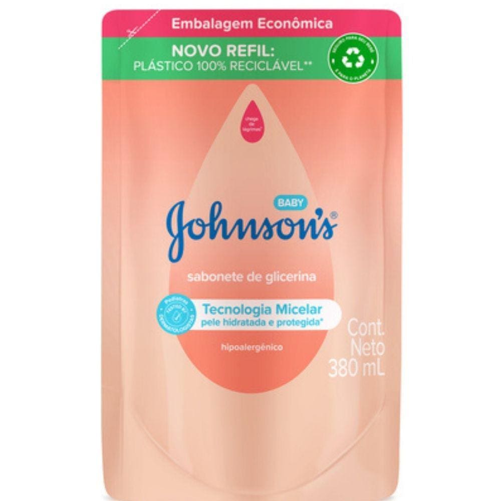 Sabonete Líquido Infantil Johnson`s Baby da Cabeça aos Pés Refil 380ml