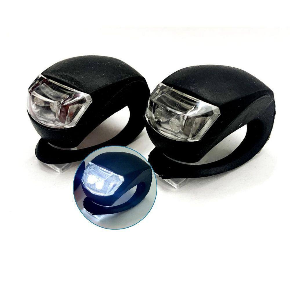 Sinalizador Luz Bicicleta De Frente Farol Pisca C/ Suporte