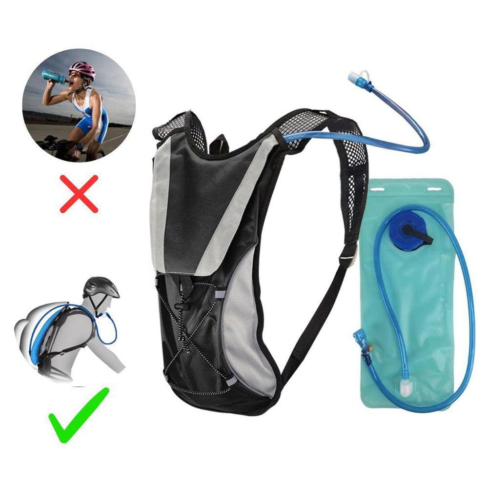 Mochila Hidratação Ciclismo 2L Completa Térmica Preta