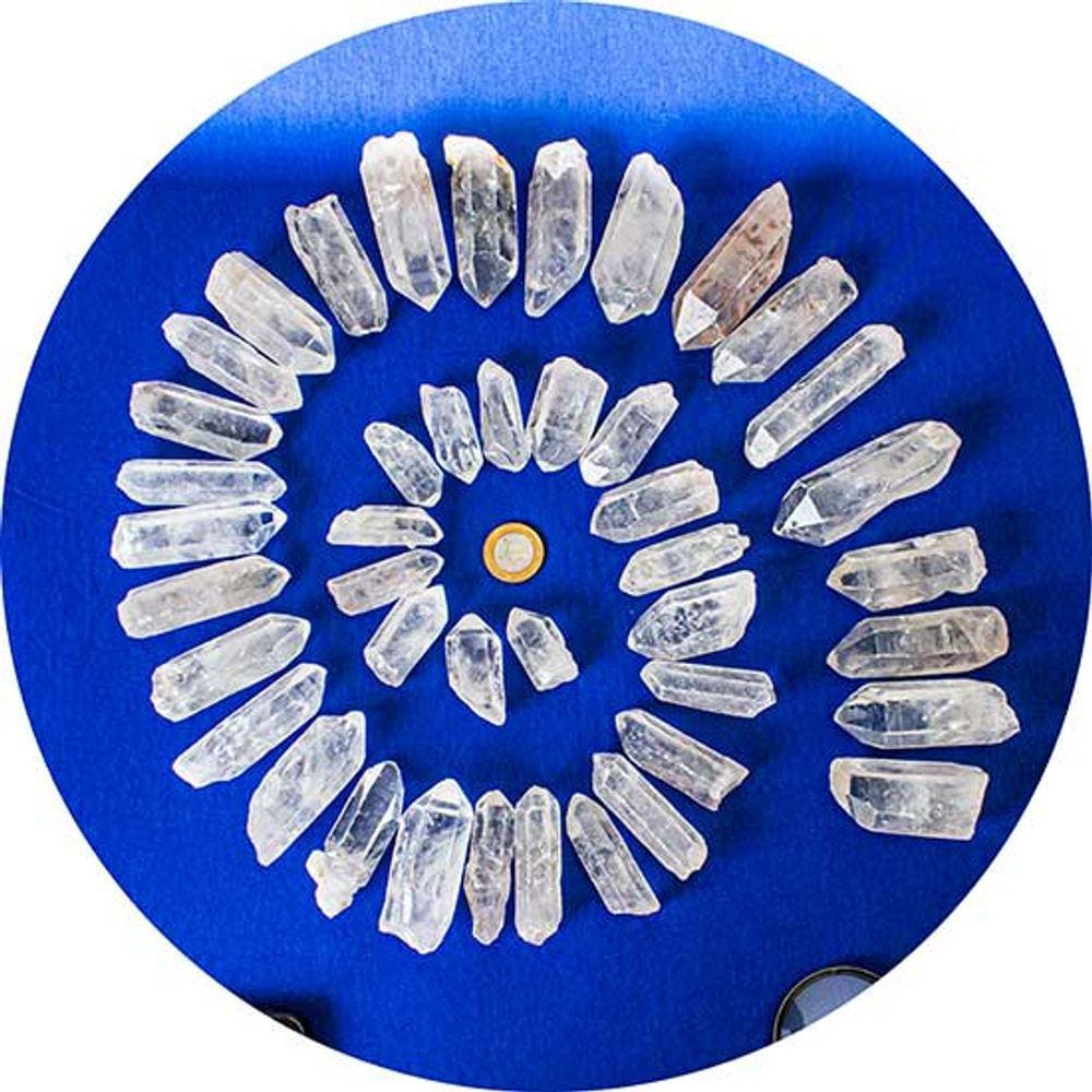 Cristal Gerador Bruto Natural Pacote 1KG Pontas Comum Pedra Quartzo