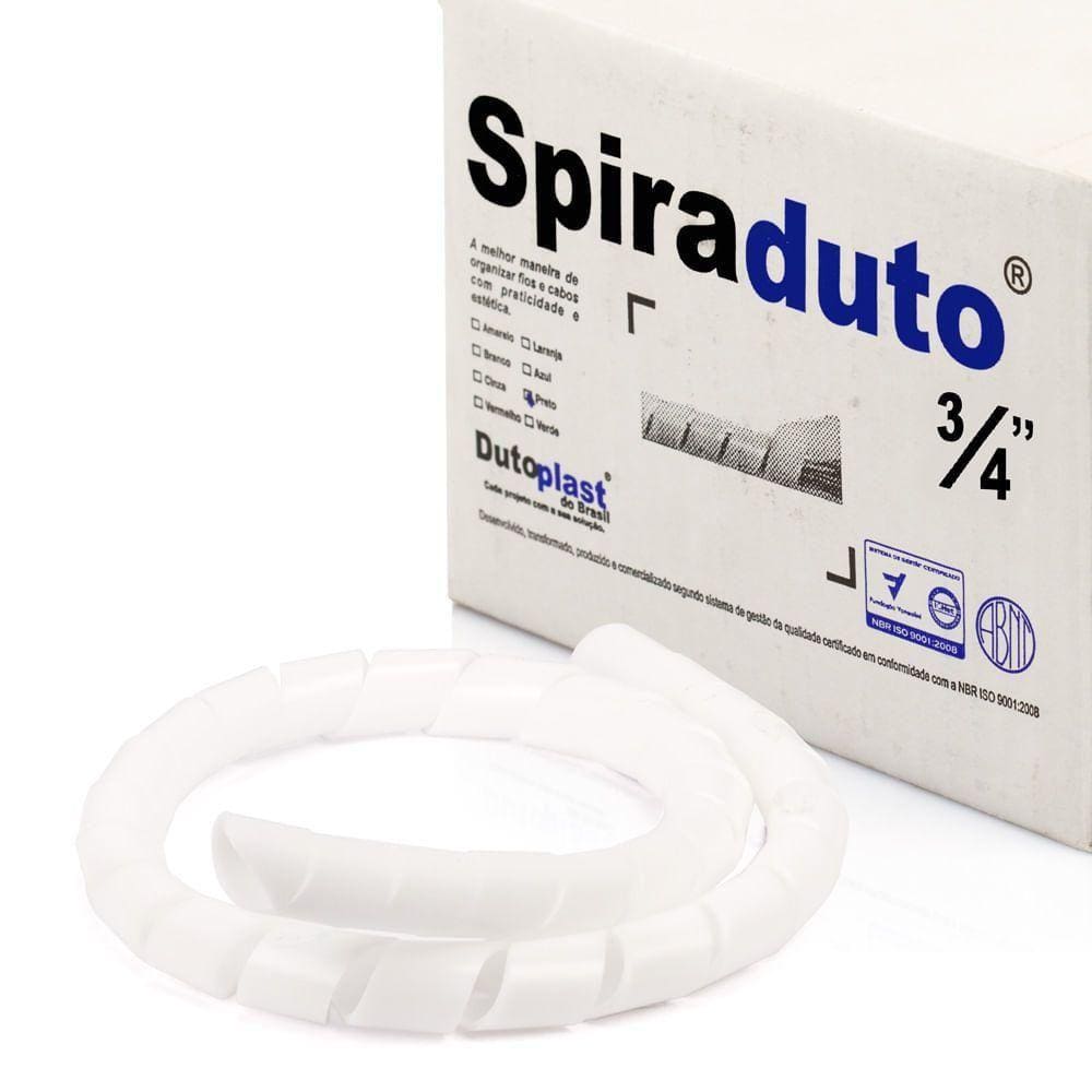 Organizador Fios E Cabos Spiraduto 3-4 Branco - 25 Metros