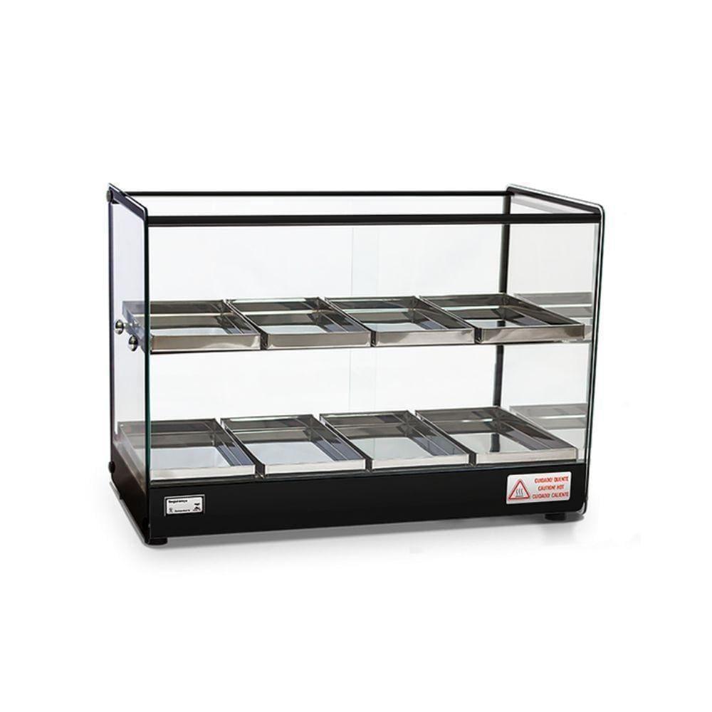 Estufa Vitrine Dupla p/ Salgados 8 Bandejas EVR Titã