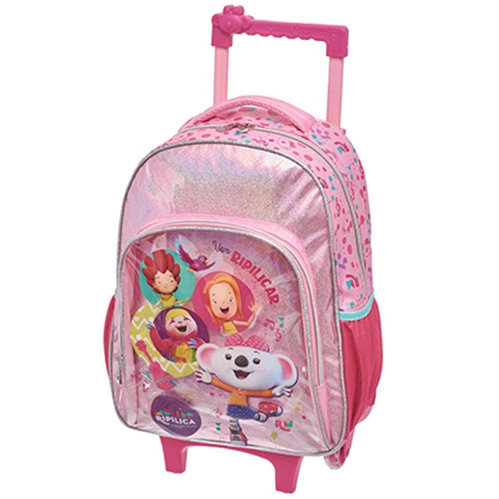 Mochila de Rodinhas Pacific Mundo Lilica Vem Dançar Rosa