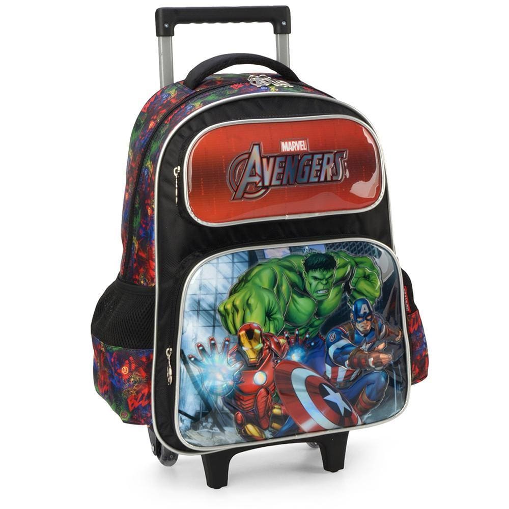 Mochila de Rodinhas Sem Alça Luxcel Avengers Preto