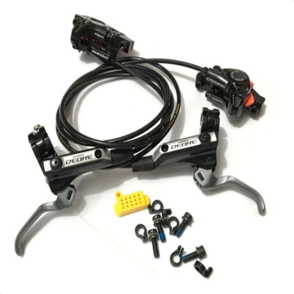Jogo Freio A Disco Hidraulico Shimano Deore Br-m-595 Preto