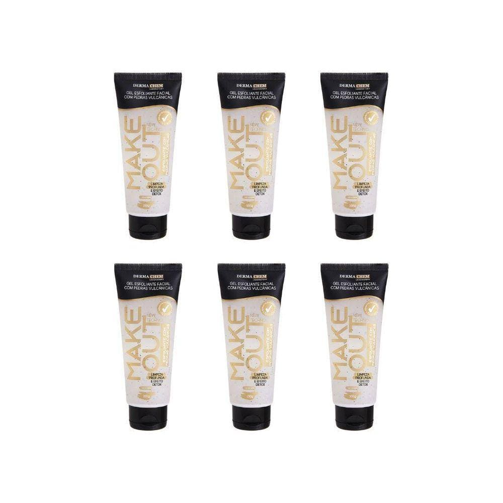 Gel Facial Dermachem Esfolia Make Out Pedra Vul 100G-Kit 6Un