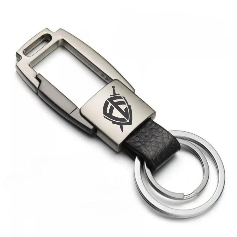 Chaveiro Mosquetão Metal Escudo Da Fé Personalizado- Luxo F