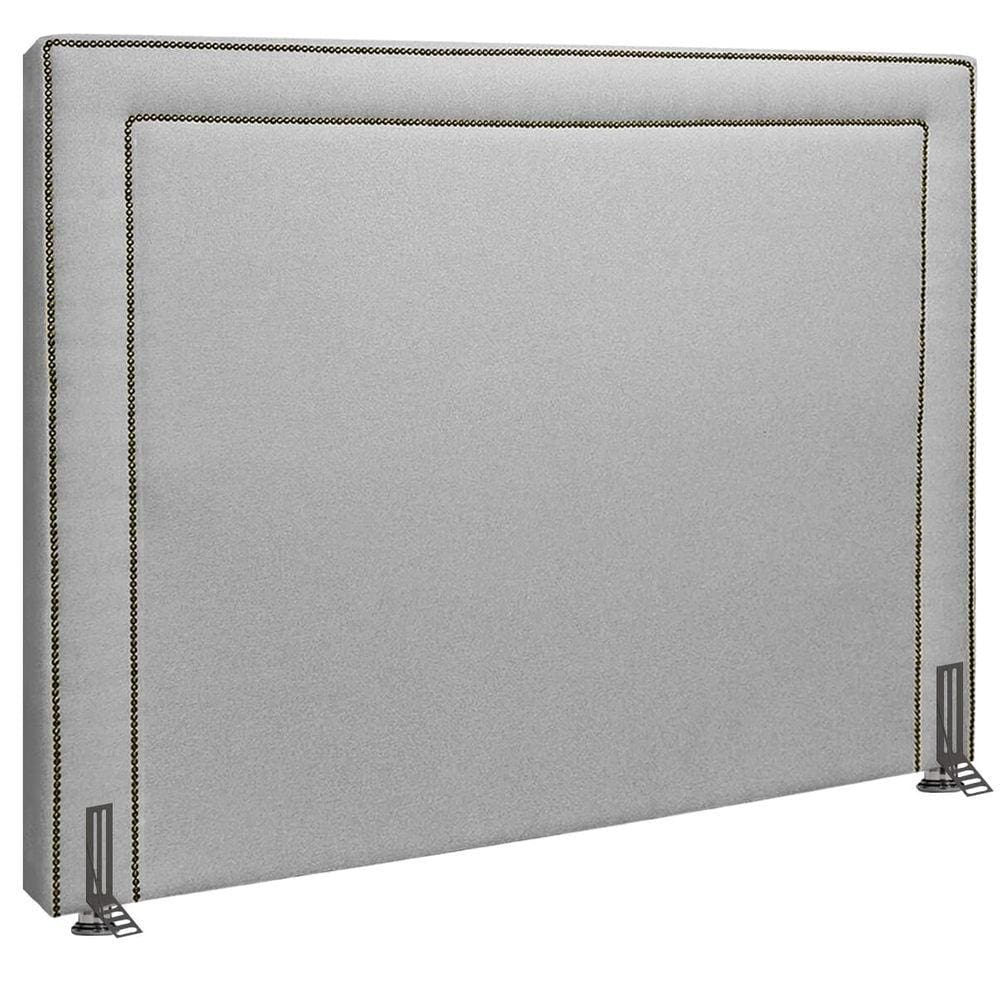 Cabeceira Estofada para Quarto de Casal 138cm Dama Linho Boucle Cinza SOFA STORE