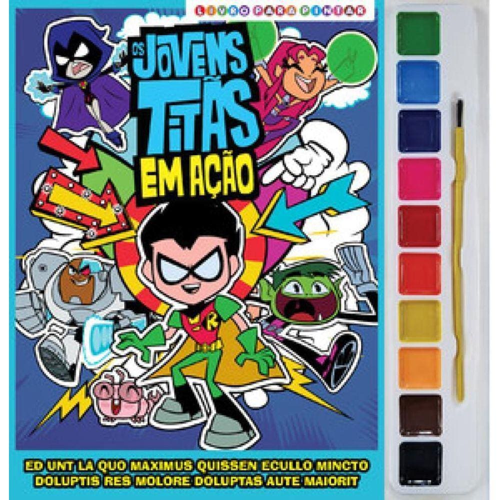 Jovens Titans Livro Para Pintar Com Aquarela