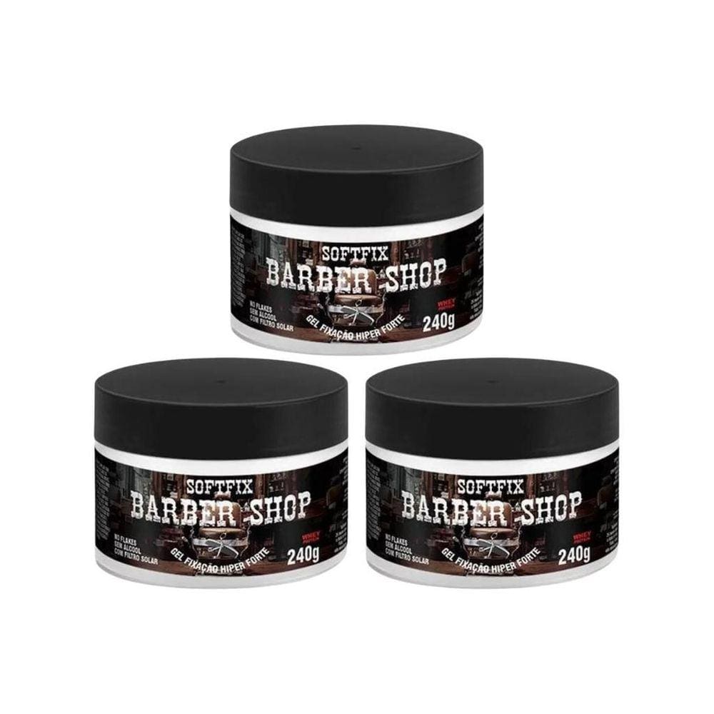 Gel Cola Fixador Softfix Whey Protein Sem Alcool 240G - 3Un