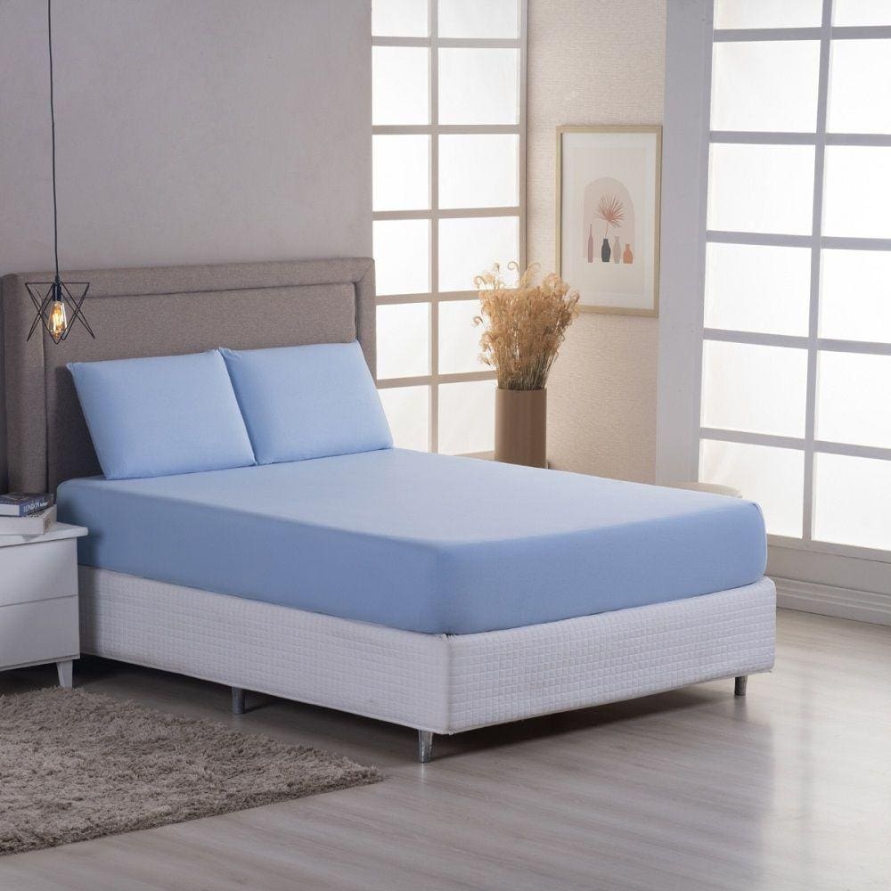 Jogo de Lençol Casal 3 peças 100% Algodão Malha Penteada