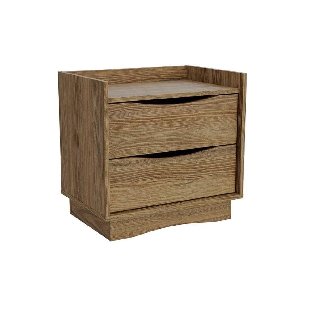 Mesa Cabeceira Casal 2 Gavetas M261 Nogueira - Kappesberg