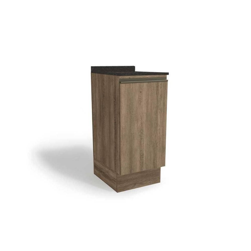 Nicho para Cozinha Maxxi G741 c/ Tampo 40cm Nogal/Preto Brilho - Kappesberg