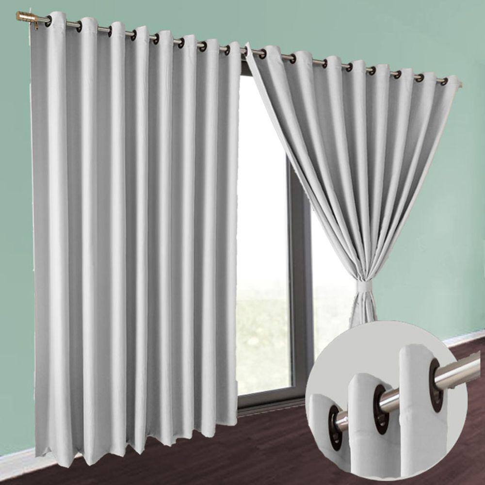 cortina blackout corta luz em tecido Brenda 5 x 2,80 branco