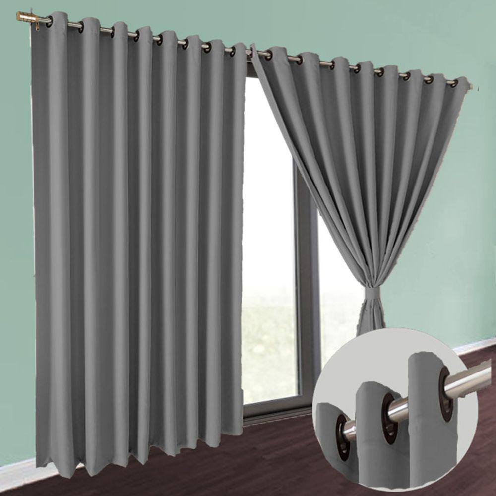 cortina blackout corta luz em tecido Brenda 5 x 2,80 bege