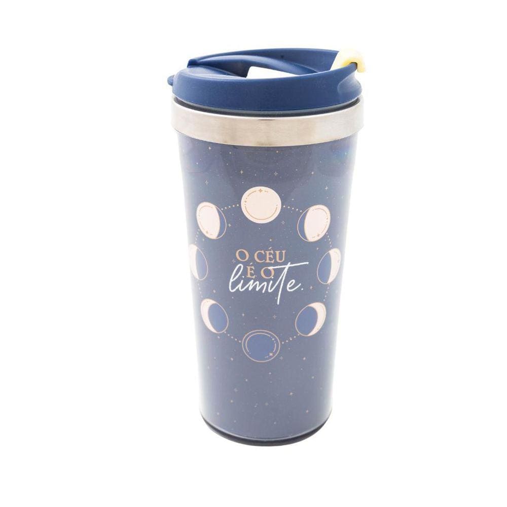 Copo Termico Viagem Plastico Aço Inox 465Ml Uatt Meu Espaco