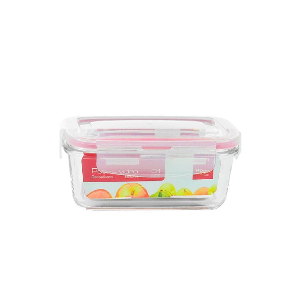 Pote 580Ml Retangular Vidro Borossil - Wincy