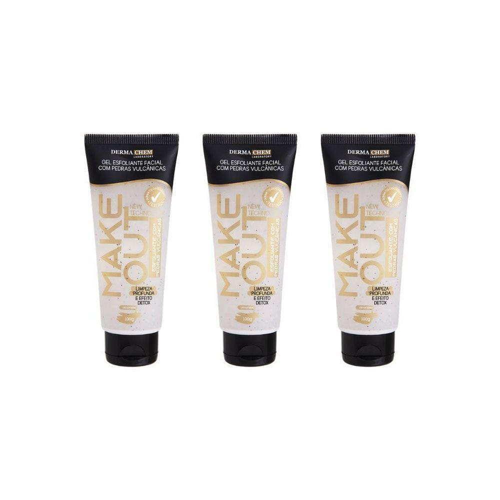Gel Facial Dermachem Esfolia Make Out Pedra Vul 100G-Kit 3Un
