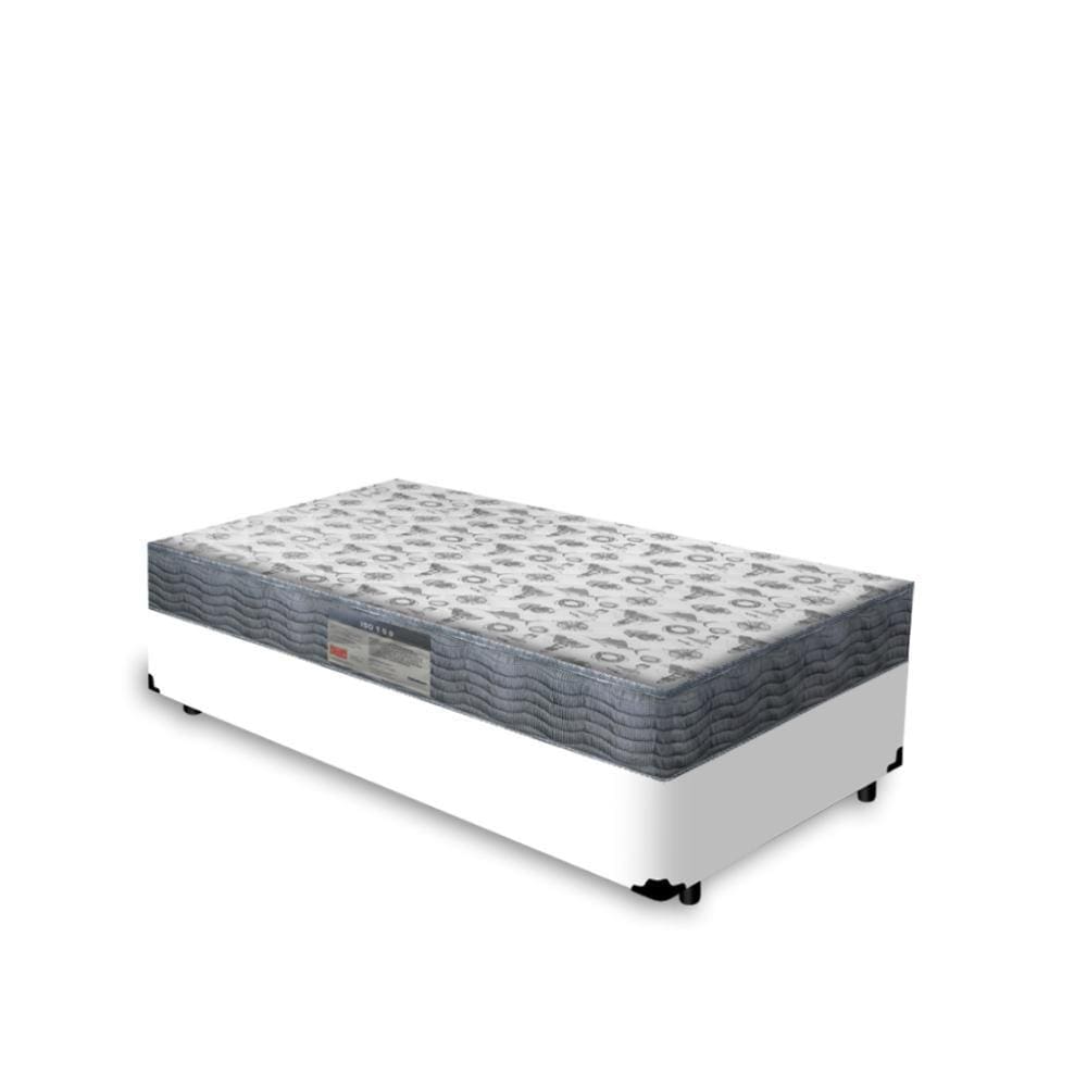 Cama Box Solteiro King + Colchão D33 Iso 100 Ortobom 96cm - Suporta até 100Kg