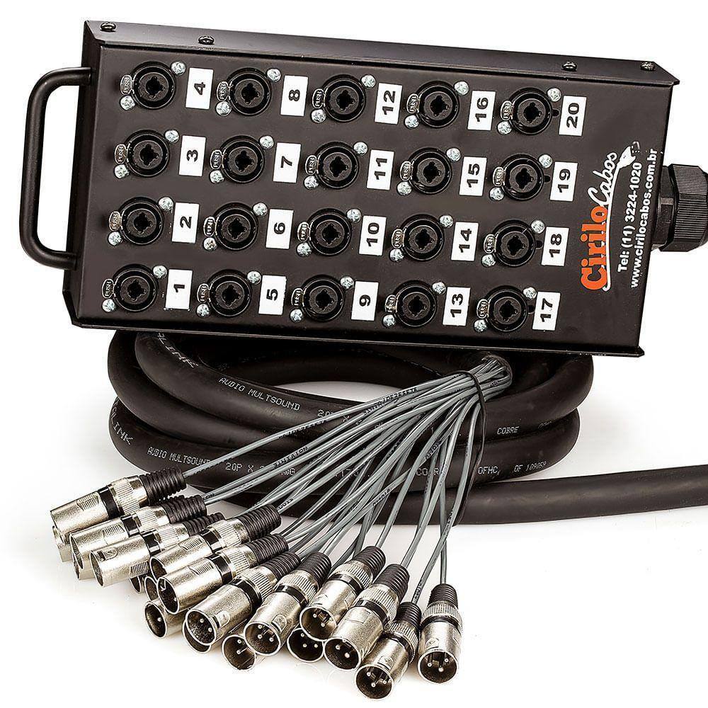 Medusa 20 Vias Com Conectores Combo - 5 Metros