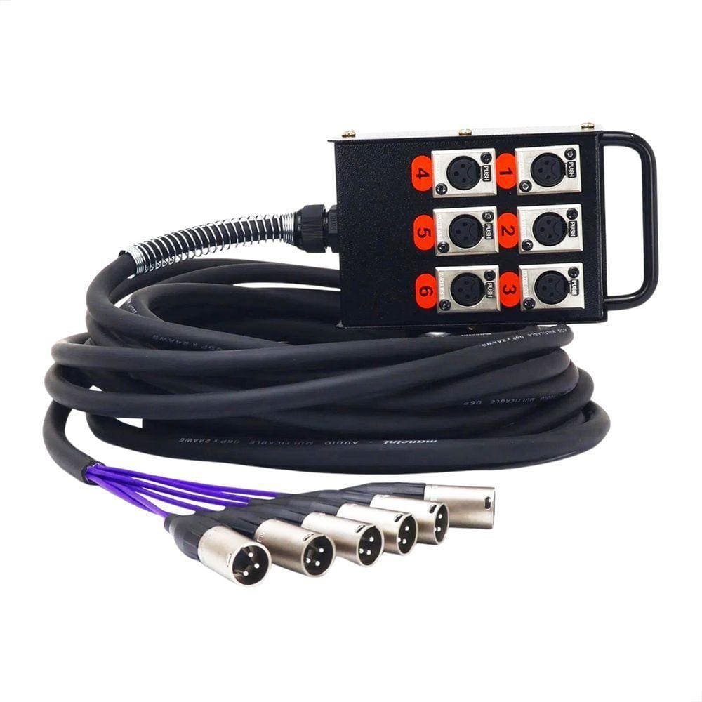 Medusa 6 Vias Montada Conectores Amphenol - 6 Metros