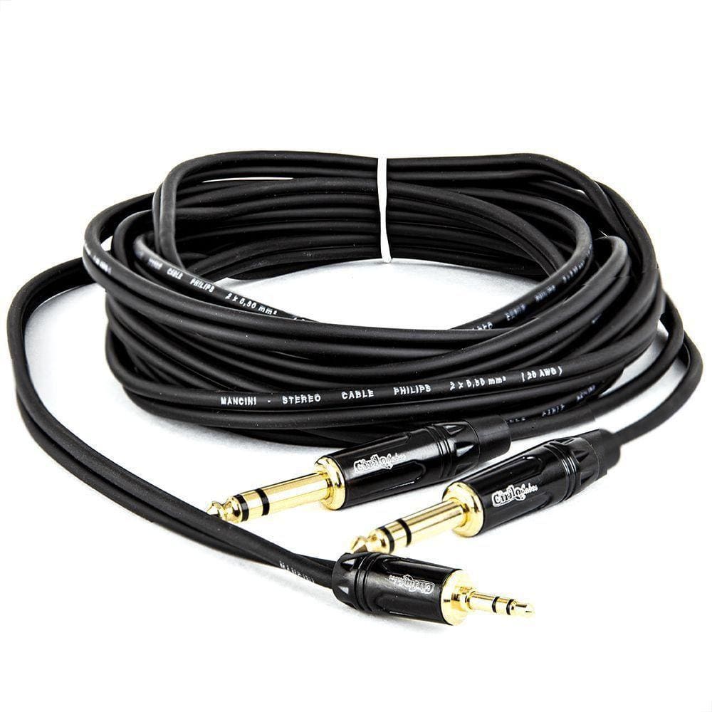 Cabo Adaptador P2 Para 2 P10 Estéreo - 5 Metros