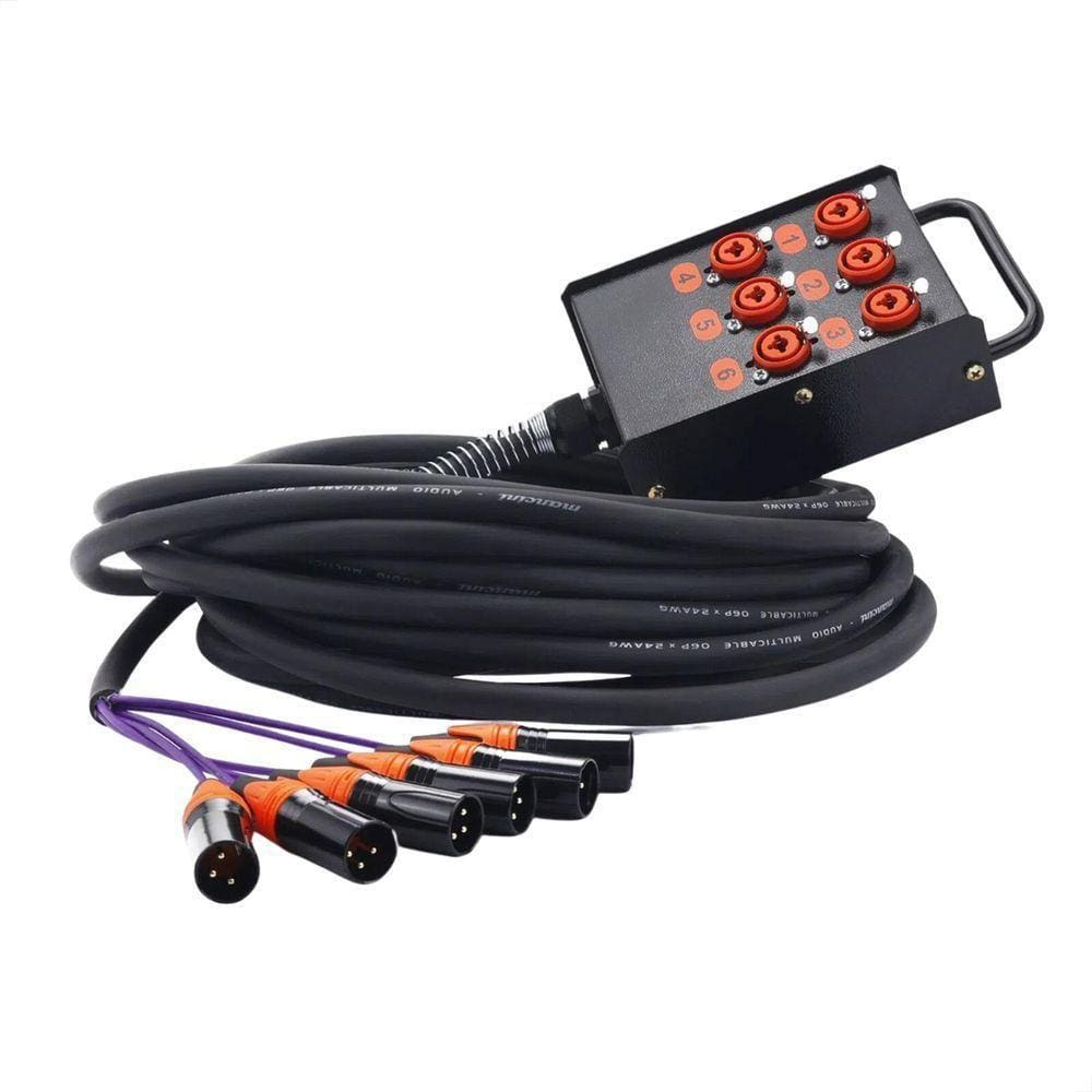 Medusa 6 Vias Montada Com Conectores Profissionais 6 Metros