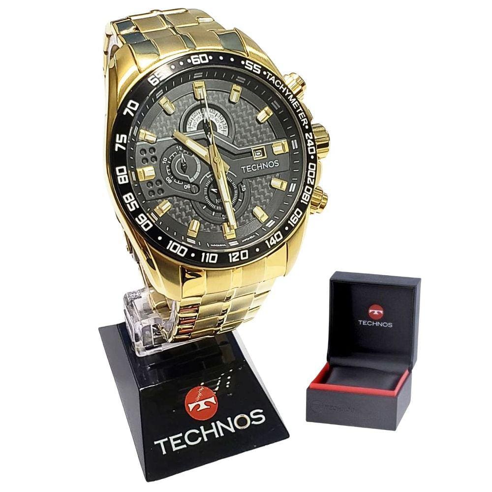 Relógio Technos Masculino Analógico Ts Carbon Dourado OS1ABG/1P