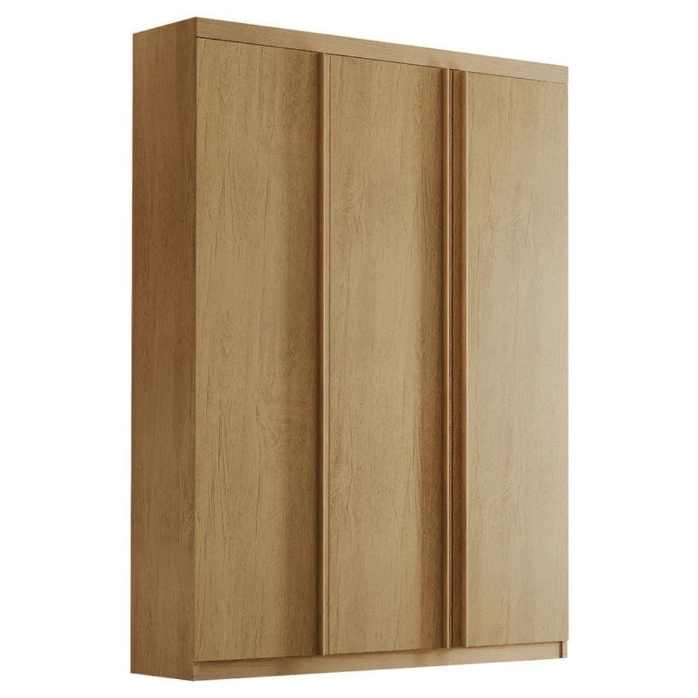 Guarda Roupa Solteiro 100% MDF 2 Gavetas - Chicago-Naturale - Móveis Rufato