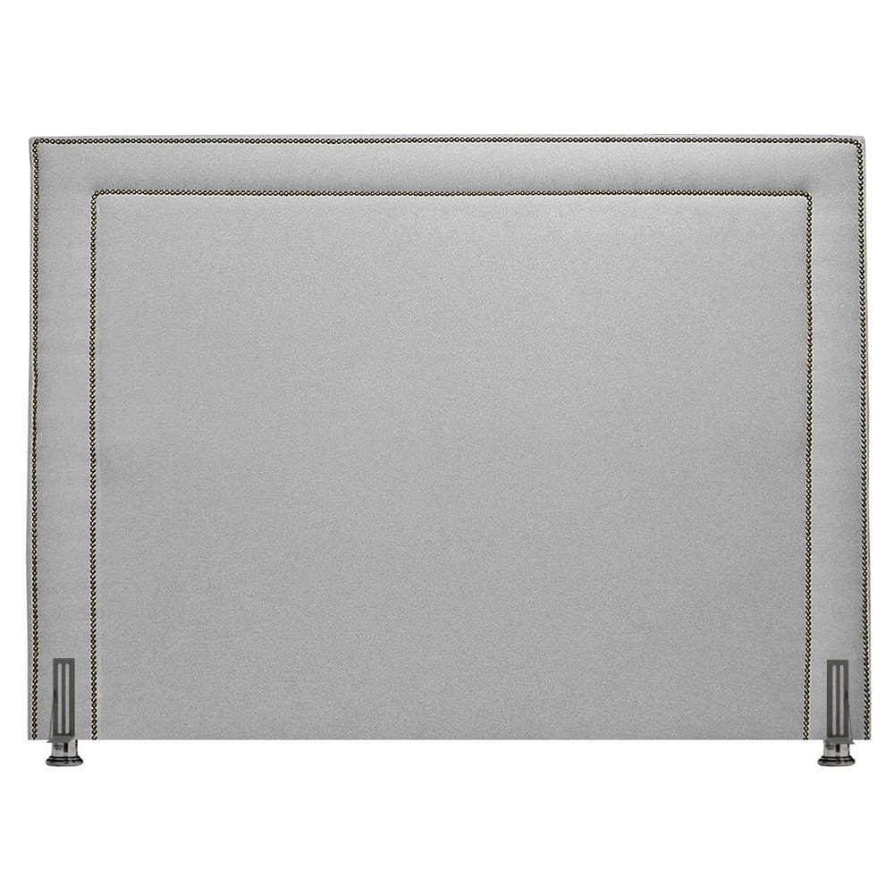 Cabeceira para Cama Box com Frame Queen 158cm Cravejada Dama Linho Bouclê Cinza SOFA STORE