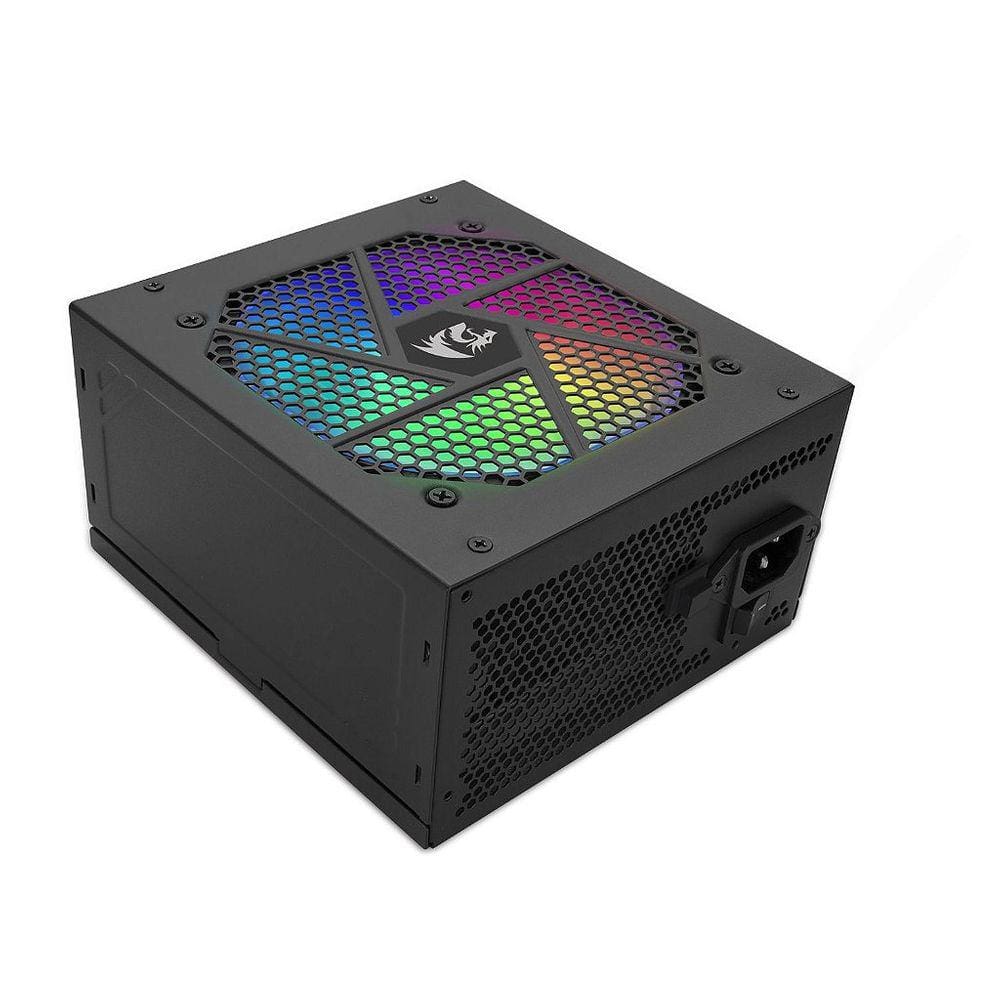 Fonte Redragon ATX 750W, 80 Plus Gold, RGB, PFC Ativo, Full Modular, Preto