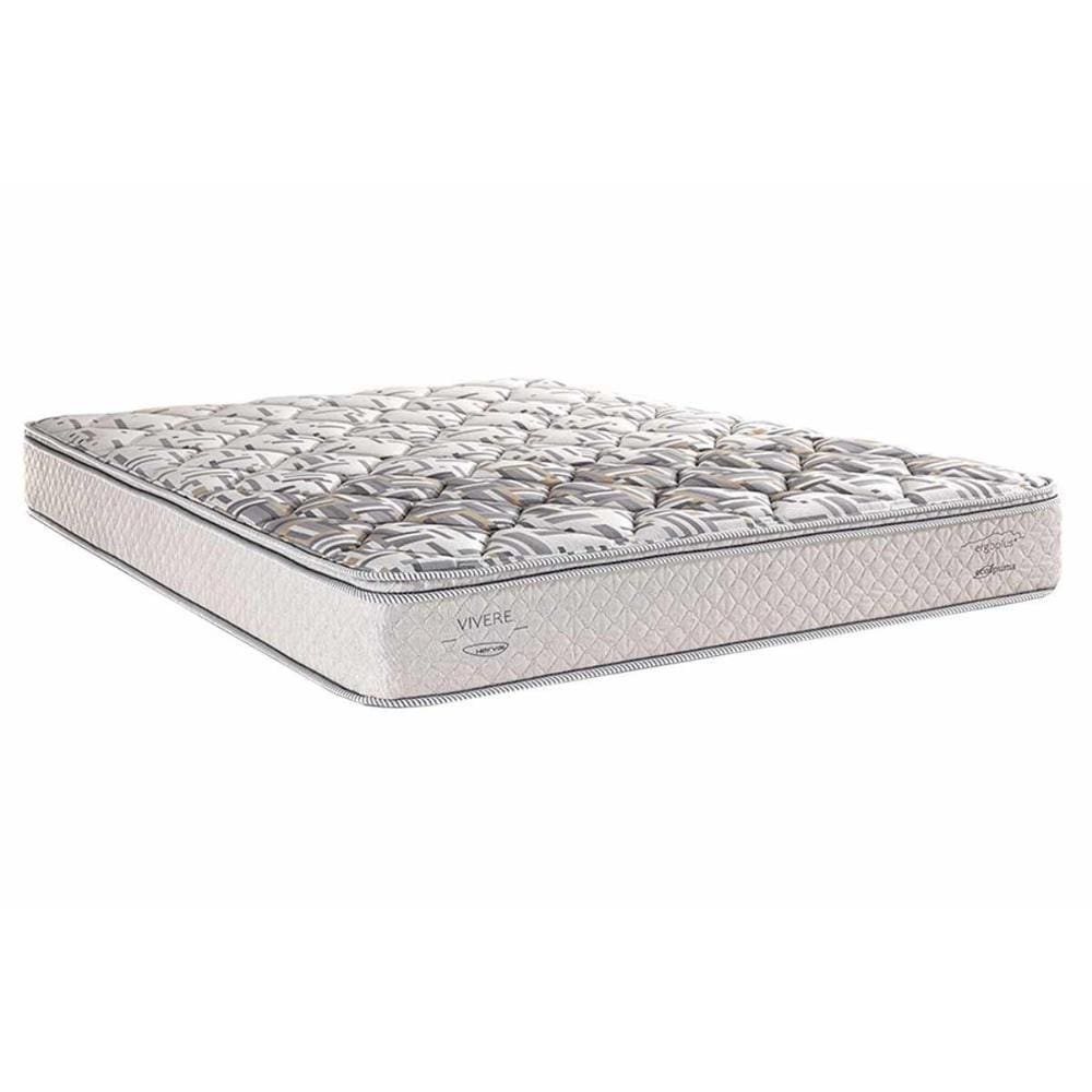 Colchão Queen Espuma Compact AG 65 /  Santorini C1604 ErgoPlus Malha Pillow Top (158x198x25) - Herval