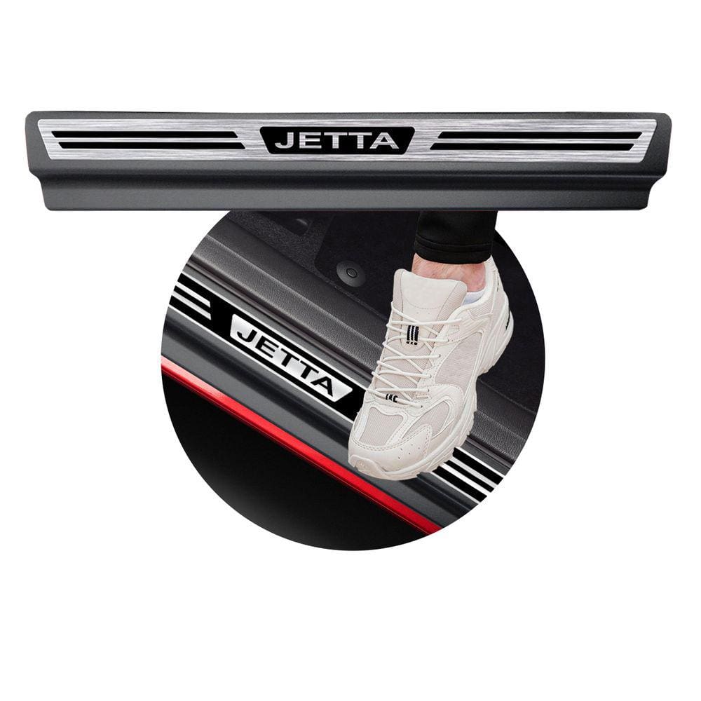 Jogo Soleira Premium Elegance Vw Jetta 2011 2012 2013 2014 - ( Vinil + Resinada 4 Peças )