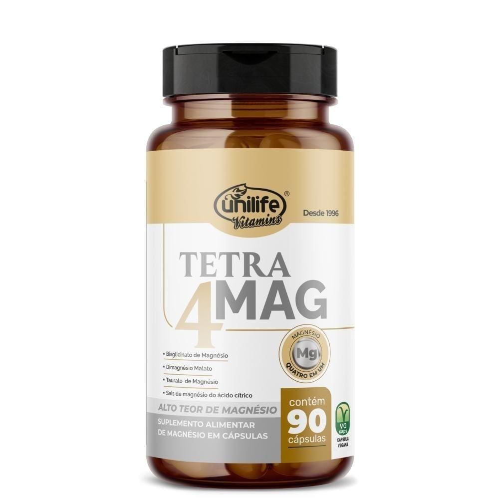 Tetra 4 Mag (magnésio) 90 Cápsulas 710mg Unilife