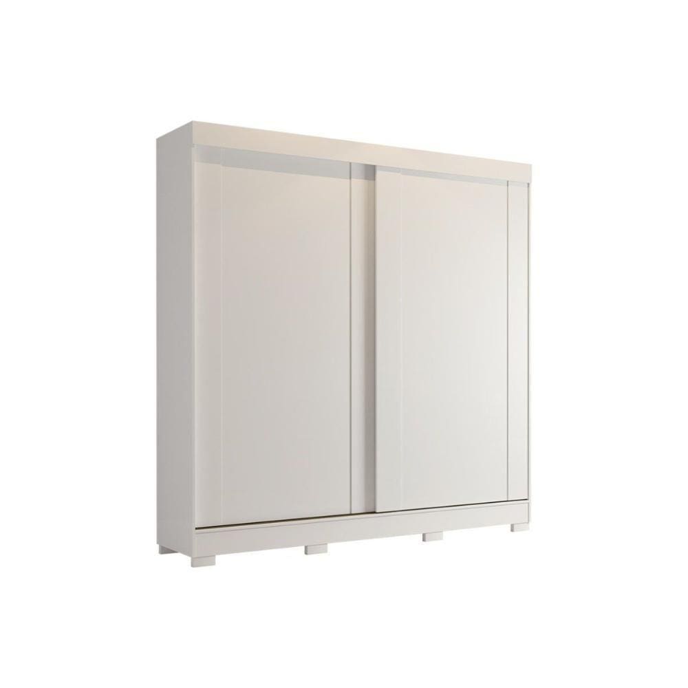 Guarda Roupas 2 Portas de Correr e 3 Gavetas c/ Pés Ilhéus Branco - Panan