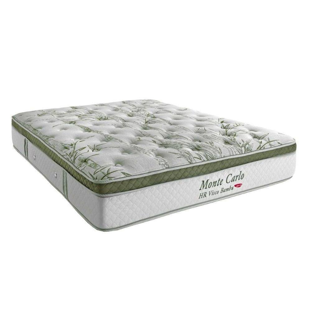 Colchão Viúva Espuma Visco Molas Ensacadas MasterPocket Monte Carlo Euro Pillow (128x188x33) - Herval